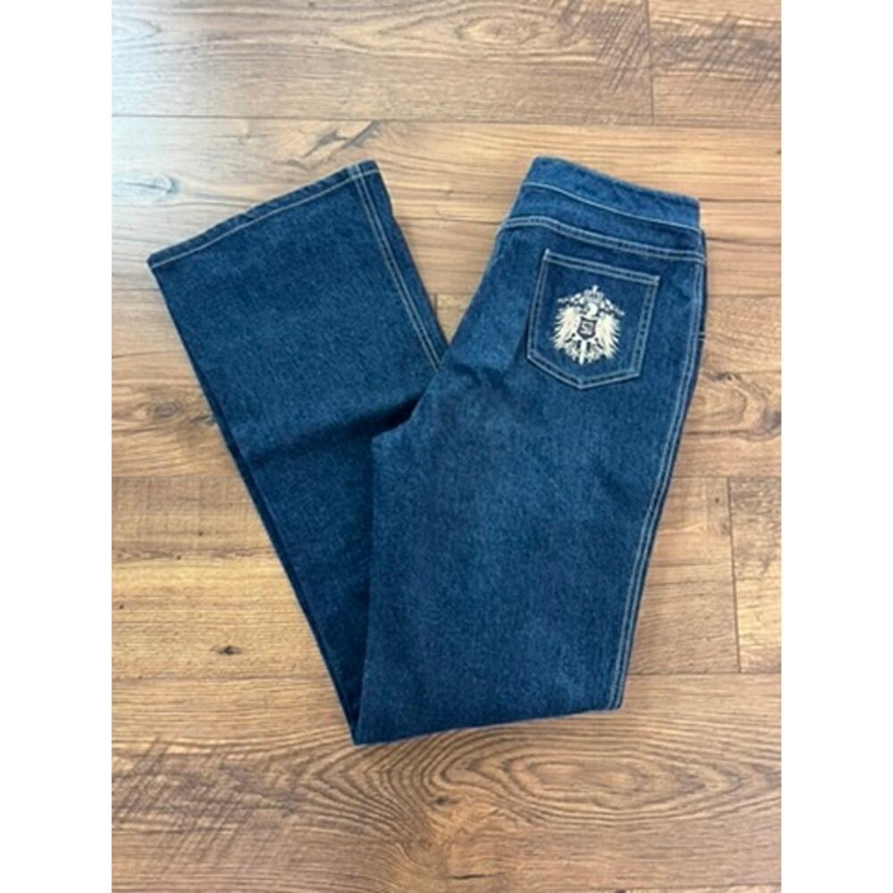 St John By Marie Gray Women's Flare Wide Leg High Rise Jeans Size 8